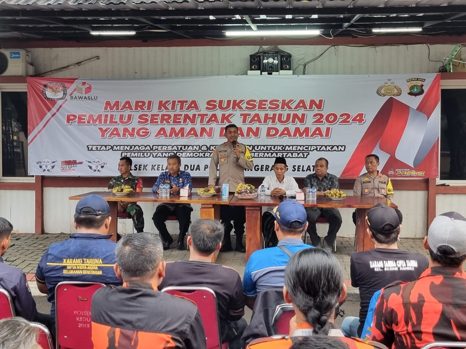 Jelang Pemilu, Kapolsek Kelapa Dua Gandeng Para Tokoh Dan Ormas Untuk Ciptakan Pemilu Aman Dan Damai