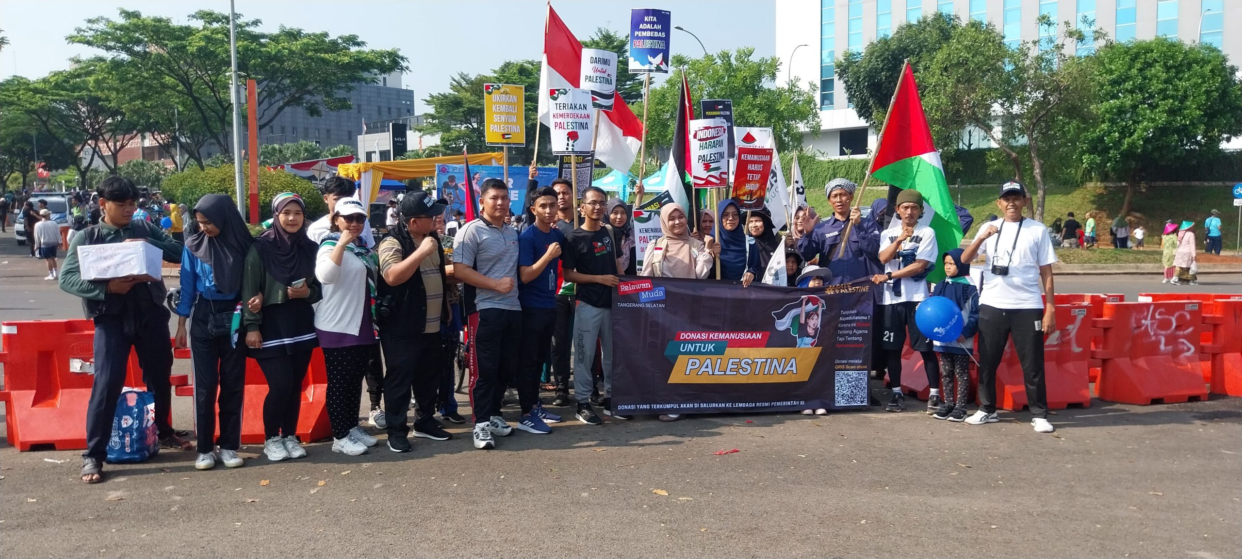 Relawan Muda Tangsel Bersama Generasi Muda NU Galang Dana Kemanusiaan Untuk Palestina