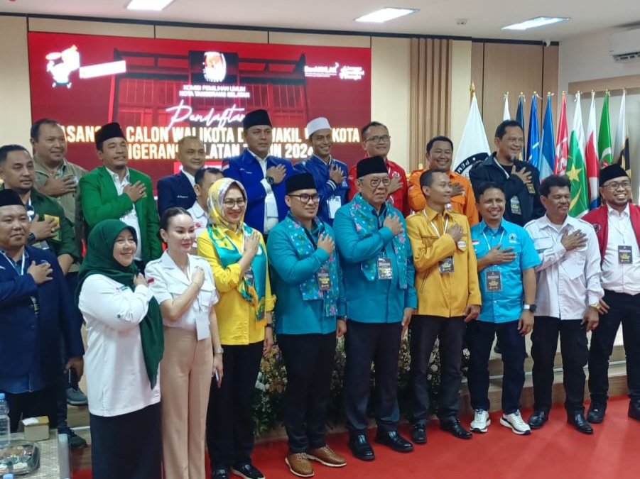Didampingi Airin, Ben-Pilar Daftar Calon Walikota dan Calon Wakil Walikota Tangsel