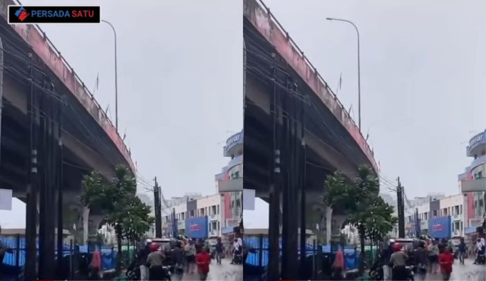 Seorang Pria Nekat Loncat dari Flyover Sampai Meregang Nyawa Bikin Geger Warga Ciputat
