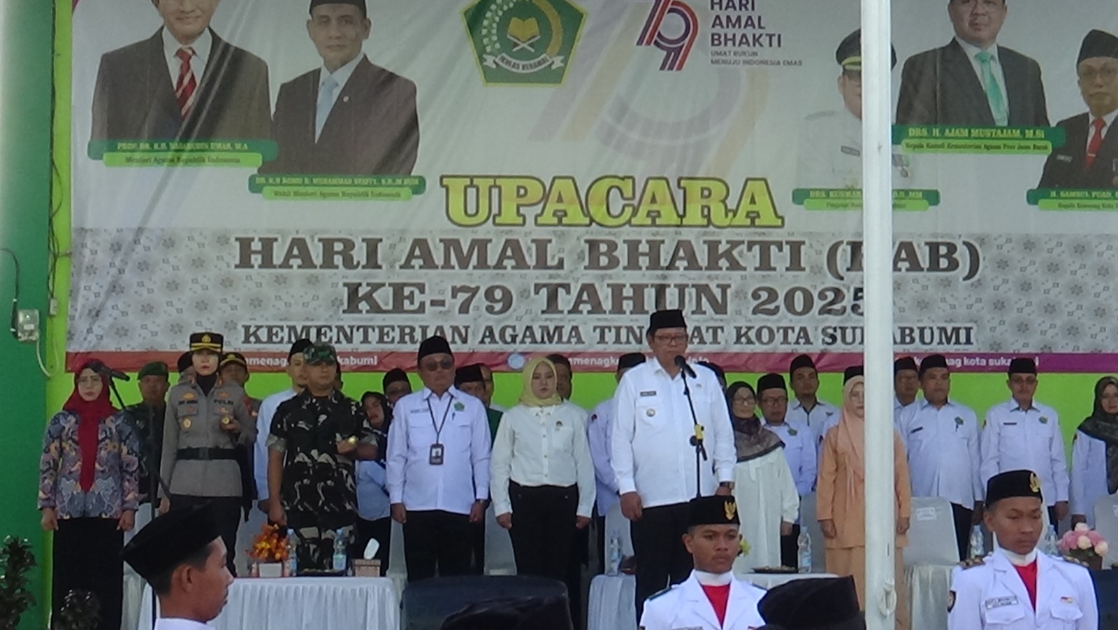 Dandim 0607/ Kota Sukabumi Hadiri Upacara Peringatan Hari Amal Bakti Ke-79 Kementerian Agama RI Tingkat Kota Sukabumi