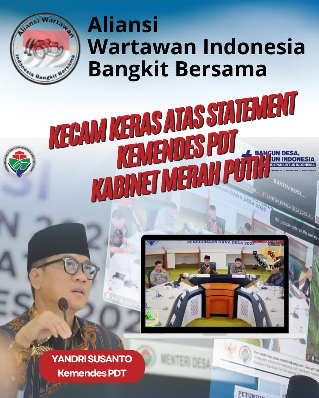 Ketum AWIBB Kecam Keras Video Viral Menteri PMD, “Wartawan Bodrek dan LSM Abal-Abal