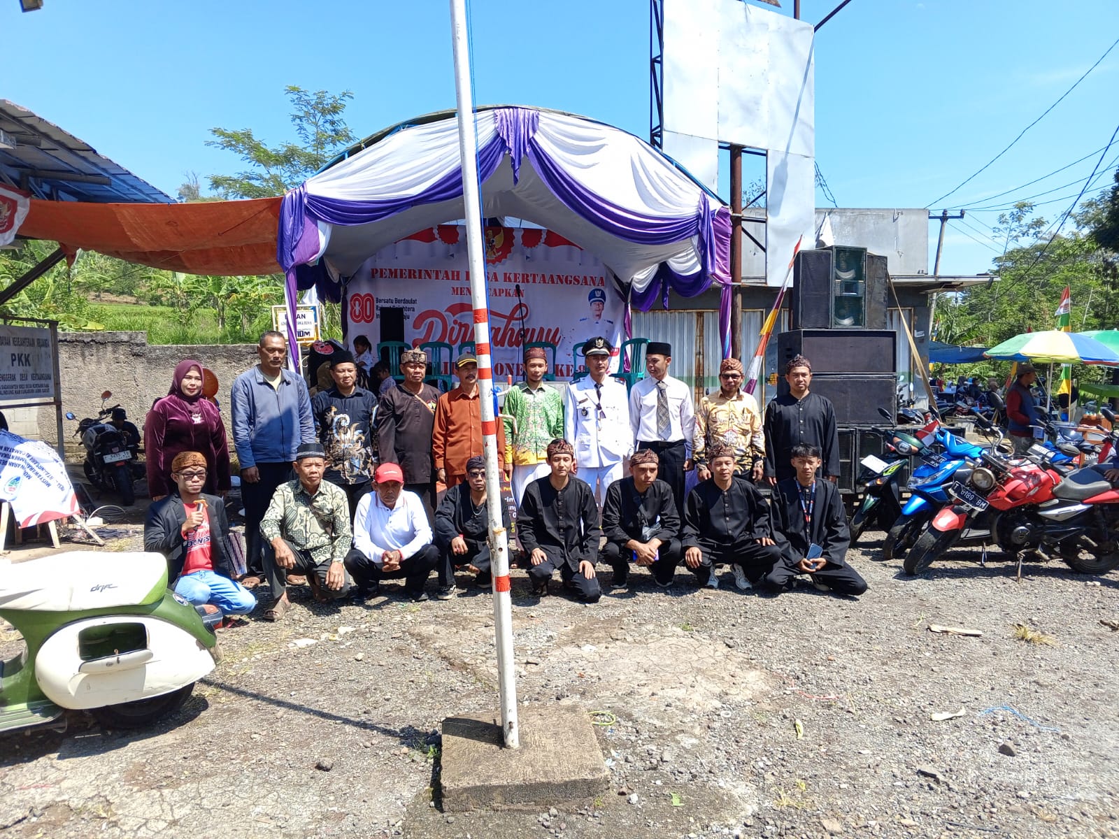 Kemeriahan HUT RI ke 80 tahun desa kertaangsana kecamatan Nyalindung kabupaten Sukabumi