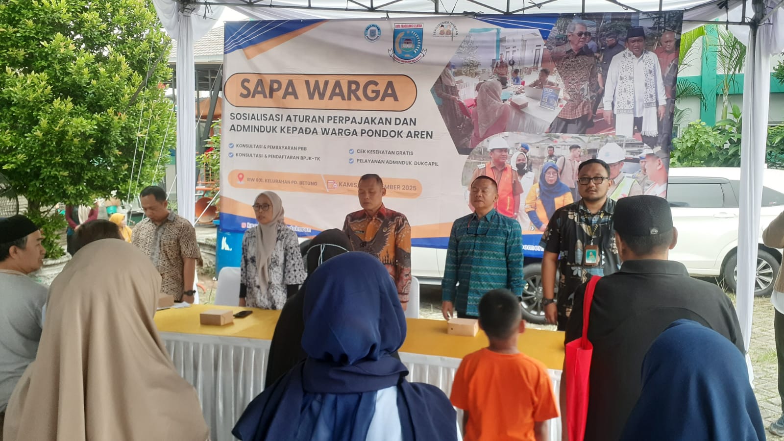Lurah Pondok Betung Buka Acara Sapa Warga, Hadirkan Pelayanan PBB dan BPJS
