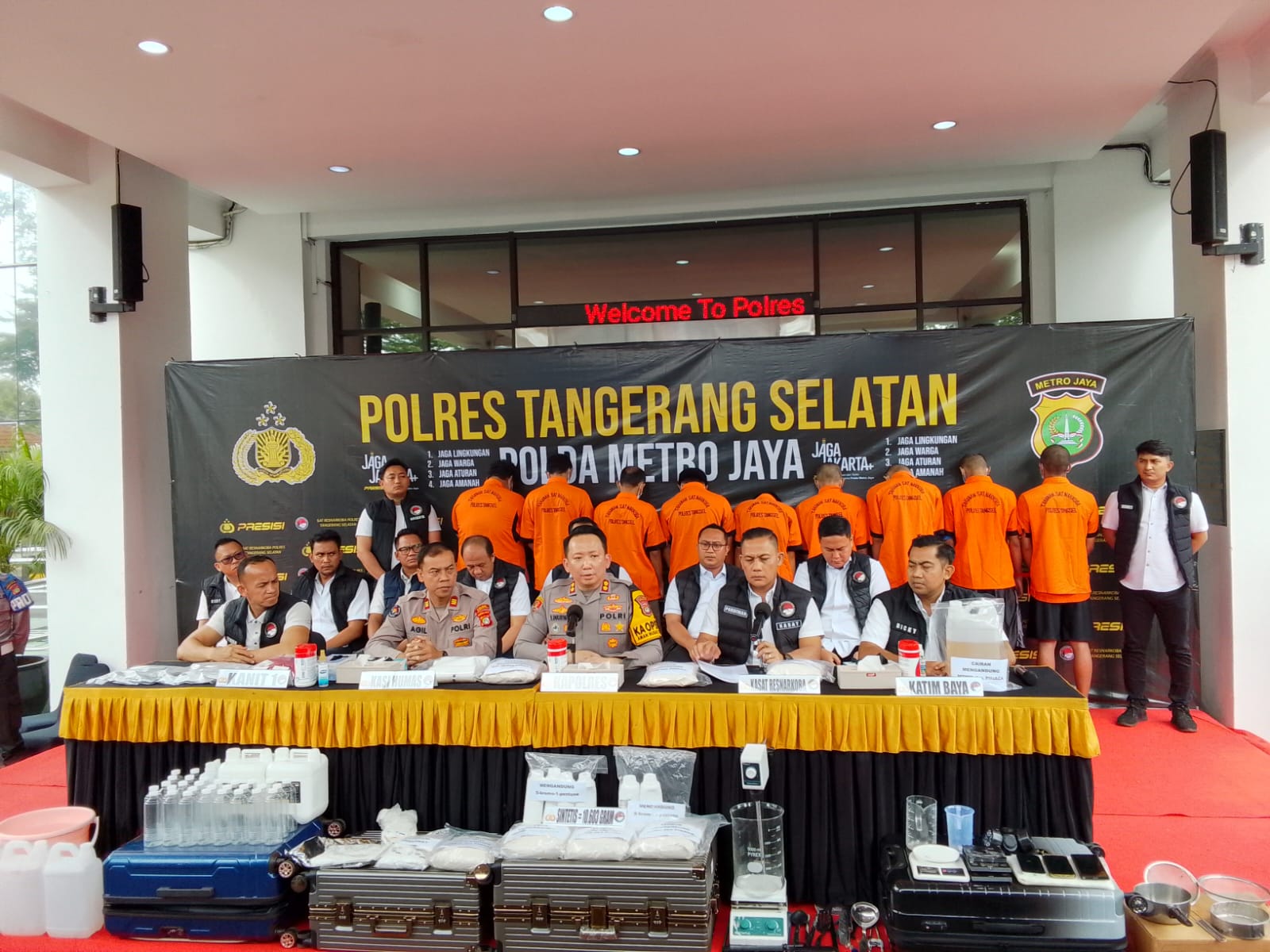 Polres Tangsel Gagalkan Jaringan Narkoba Sintetis 21,2 Kg Senilai Rp21 Miliar