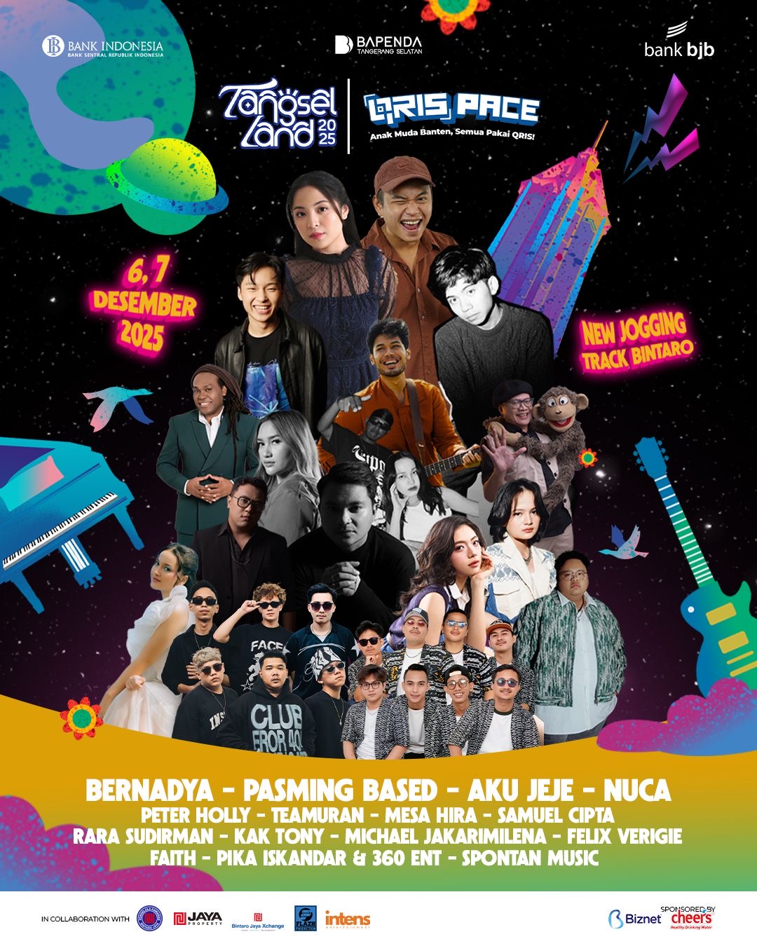 Bernadya, Aku Jeje dan Pasming Based masuk dalam lineup Tangsel Land 2025 6 & 7 Desember di Bintaro!