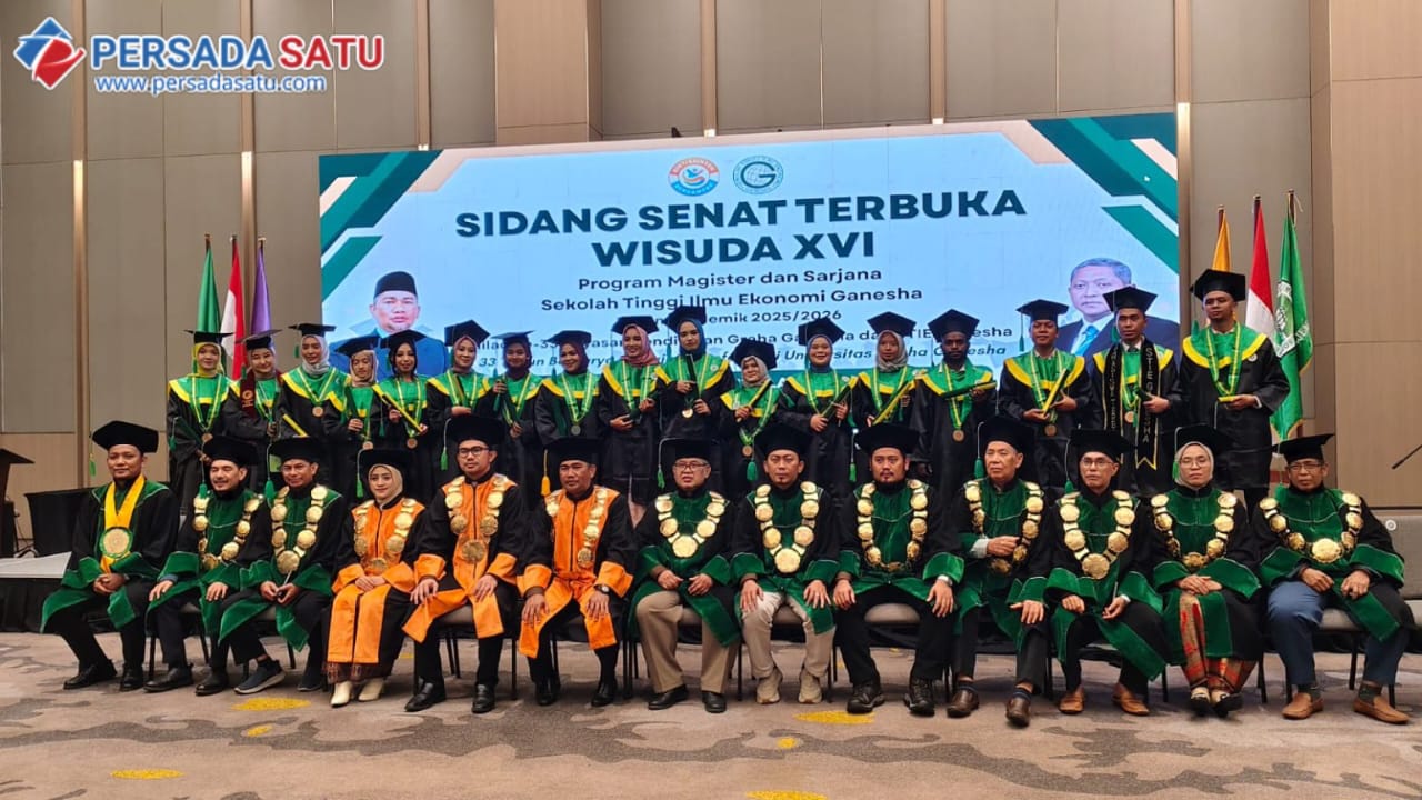 STIE Ganesha Gelar Sidang Senat Terbuka Wisuda XVI Sekaligus Milad ke-33