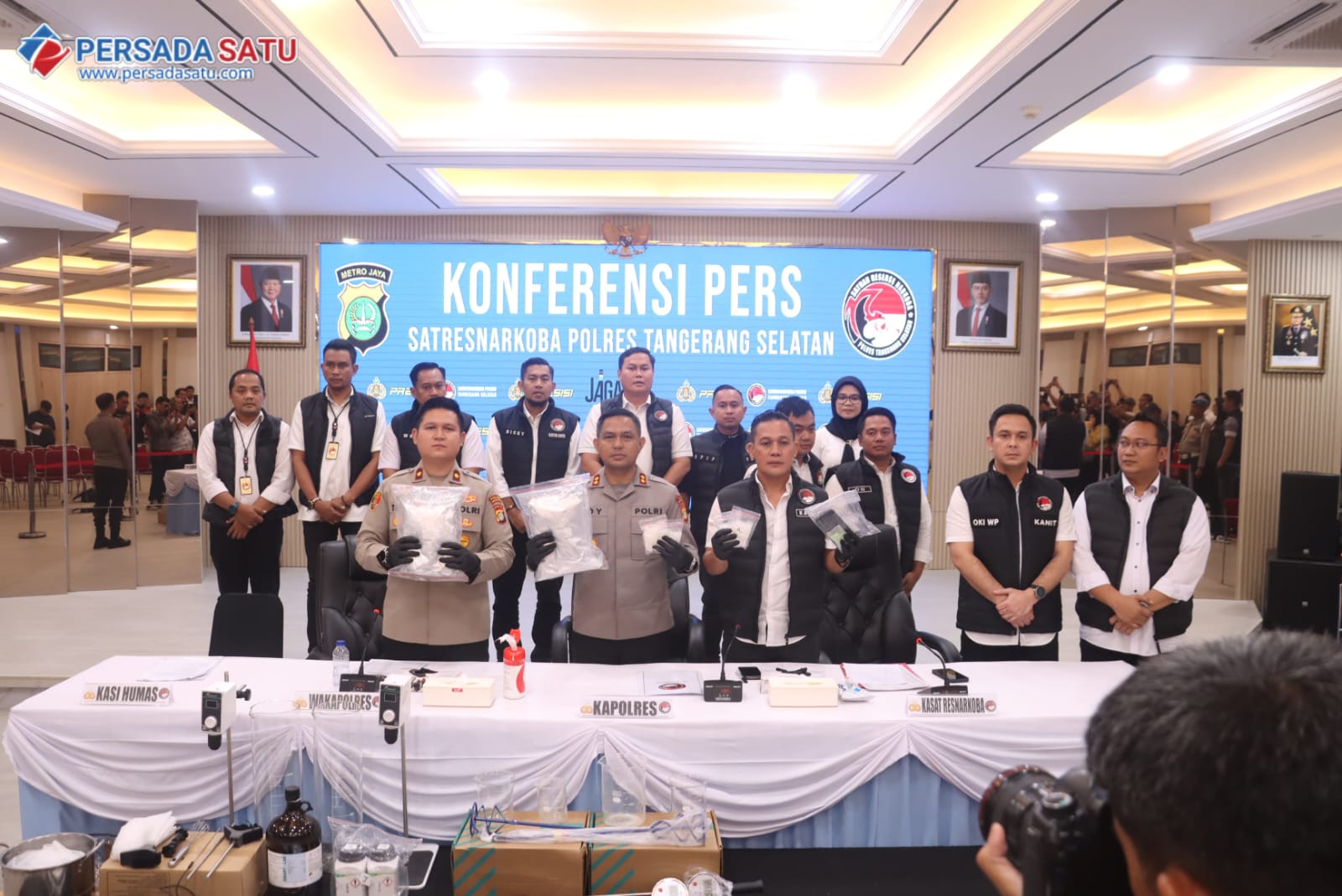 Jaringan Narkotika Lintas Wilayah Dibongkar, Polres Tangsel Tangkap 5 Pelaku dan Sita Barang Bukti Bernilai Miliaran Rupiah