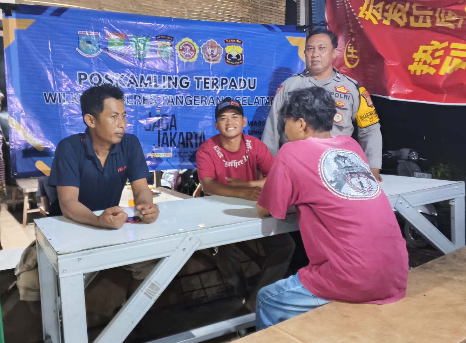 Bhabinkamtibmas Bojongkamal Cek Poskamling Terpadu