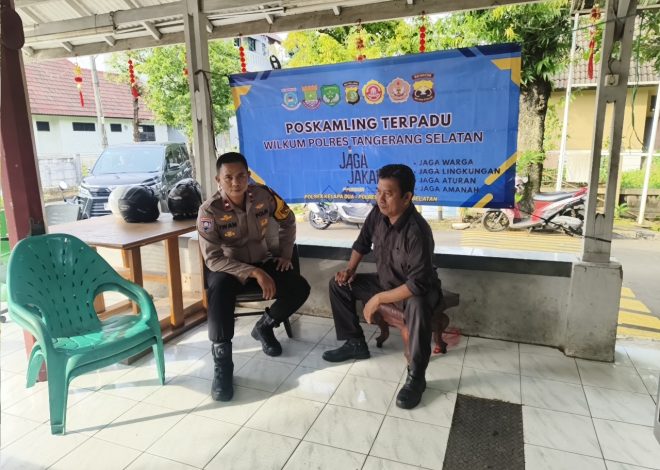 Bhabinkamtibmas Pakulonan Barat Cek Poskamling Terpadu di Gading Serpong