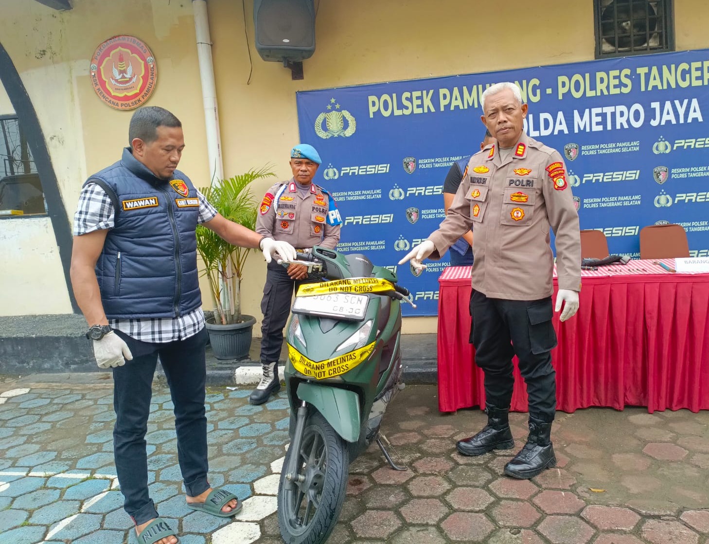 Unit Reskrim Polsek Pamulang Amankan Dua Pelaku Curanmor