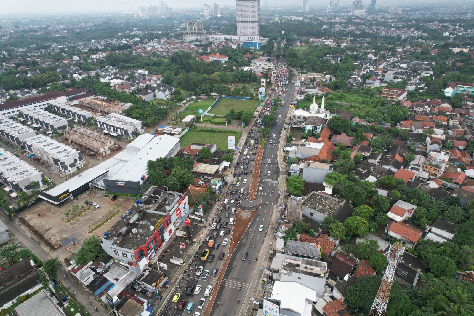 Dishub Tangsel Benahi Titik U-Turn di Rawa Buntu, Arus Lalu Lintas Kini Lebih Lancar