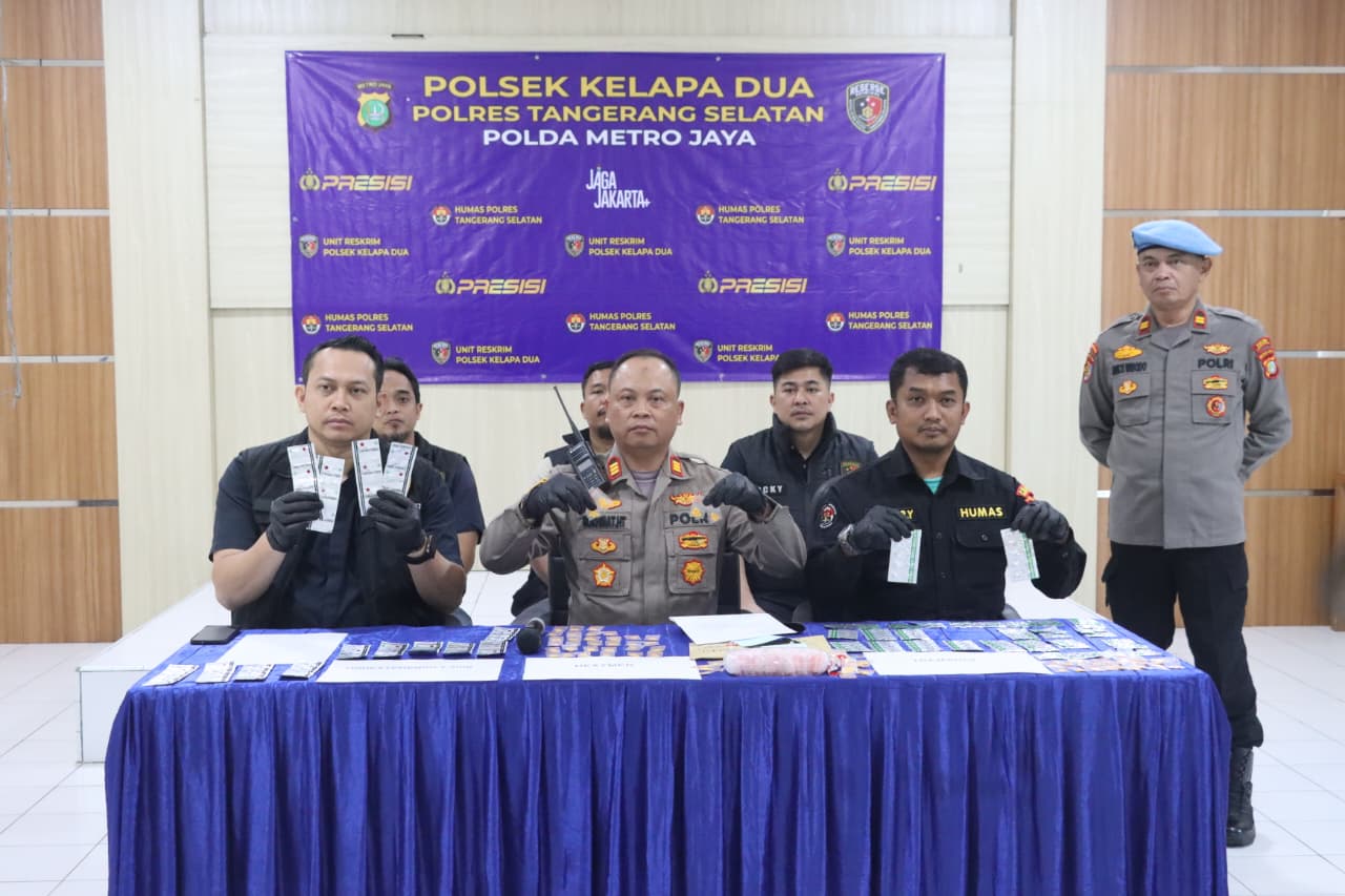 Polsek Kelapa Dua Ungkap Peredaran Obat Daftar G Berkedok Toko Kosmetik dan Plastik