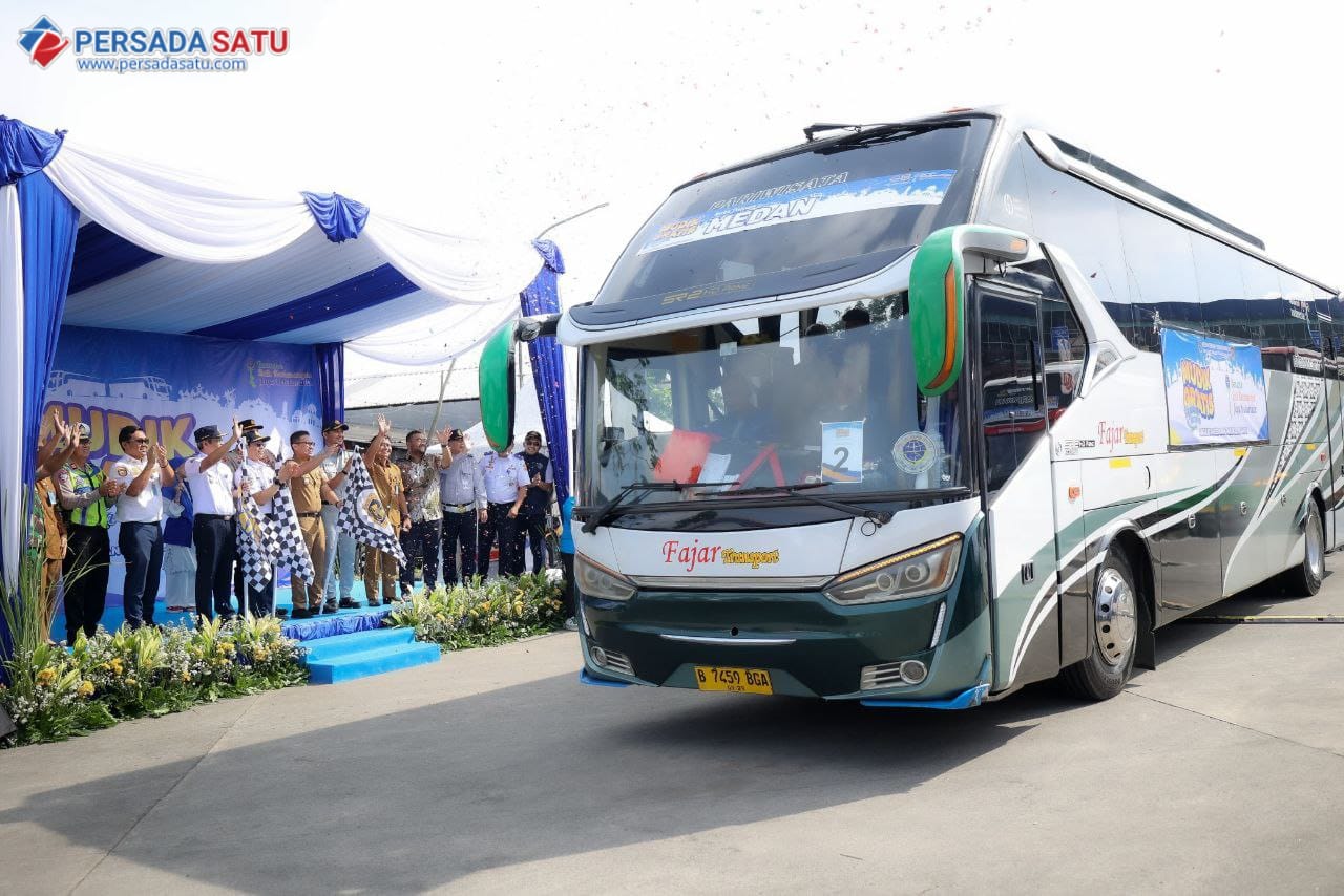 Sambut Idulfitri 2026, Pilar Bersama Kemenhub Lepas Peserta Mudik Gratis dari Terminal Pondok Cabe