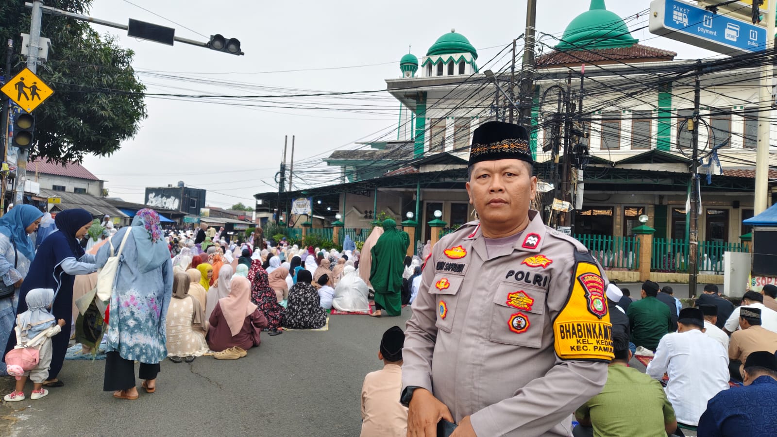 Sambut Idul Fitri 1447 H, Pengamanan Shalat Ied di Masjid Darussalam Pamulang Berjalan Lancar