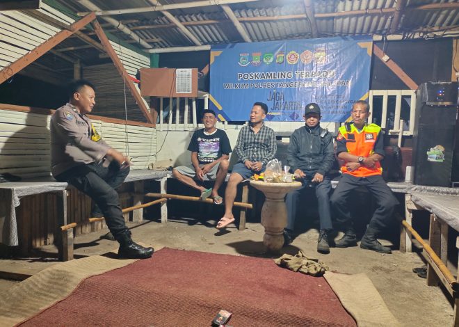 Polsek Serpong Tingkatkan Keamanan Wilayah, Bhabinkamtibmas Rawa Buntu Cek Poskamling Terpadu