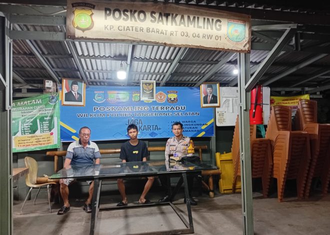 Aktifkan Poskamling Terpadu, Polsek Serpong Perkuat Sinergi Warga Jaga Keamanan Lingkungan
