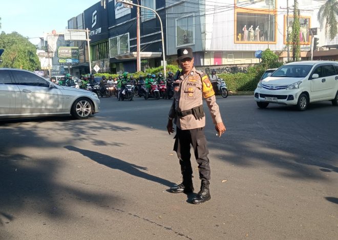 Strong Point Pagi Hari di Pondok Pucung, Lalu Lintas Ramai Lancar 