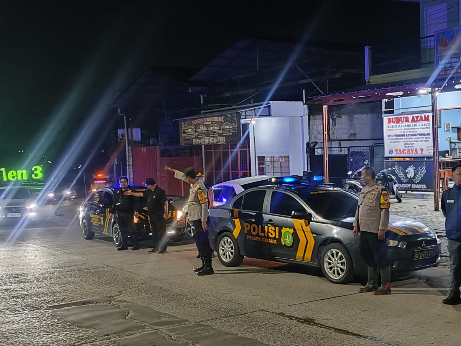 Patroli Strong Point KRYD Polsek Cisauk, Cegah Balap Liar dan Gangguan Kamtibmas