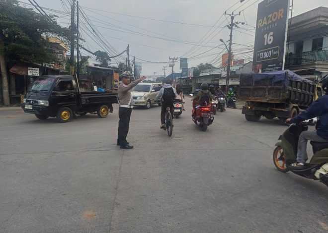Strong Point Pagi Hari di Simpang Jaha, Polisi Pastikan Arus Lalin Aman dan Lancar