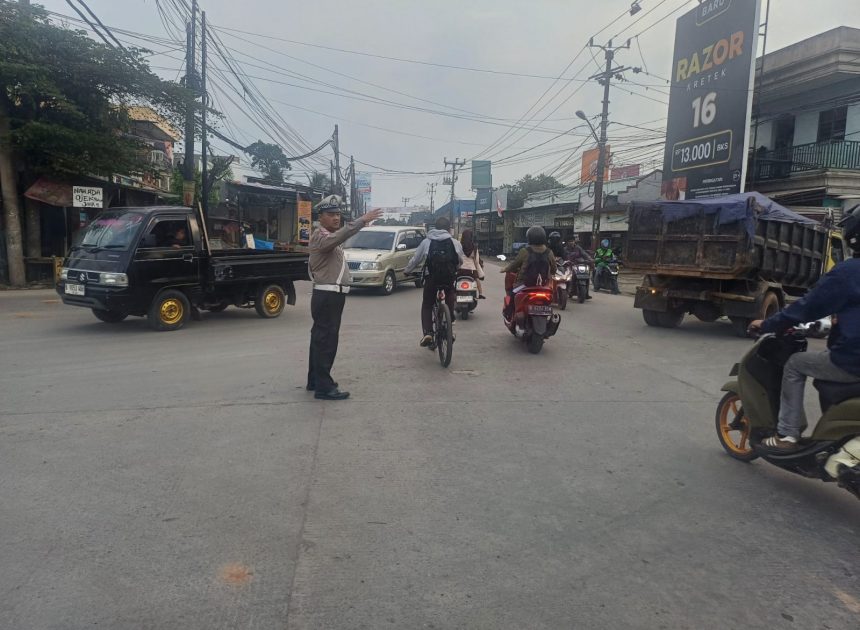 Strong Point Pagi Hari di Simpang Jaha, Polisi Pastikan Arus Lalin Aman dan Lancar