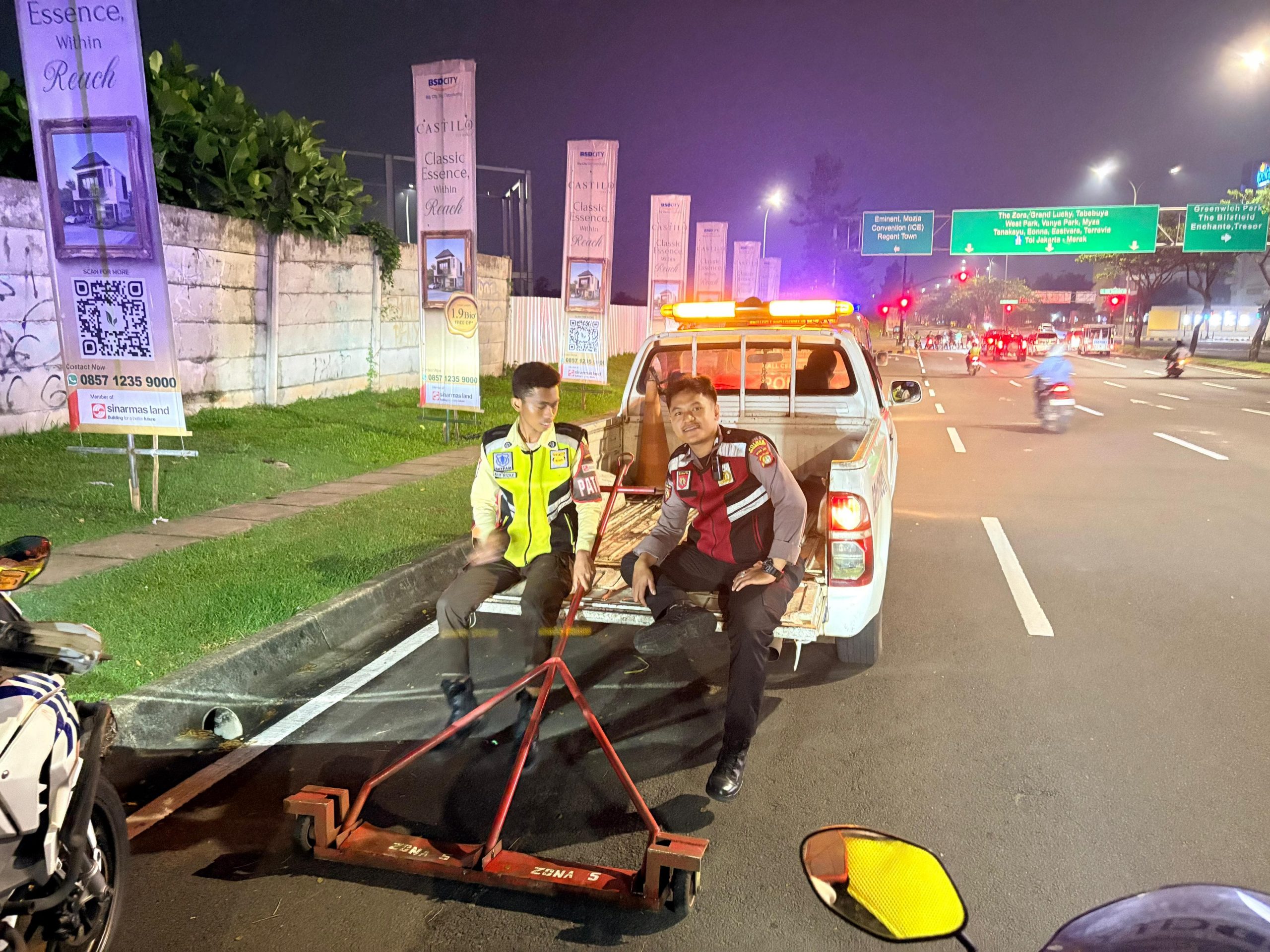 Respons Cepat Polsek Pagedangan Tindaklanjuti Dugaan Ranjau Paku di Kawasan BSD
