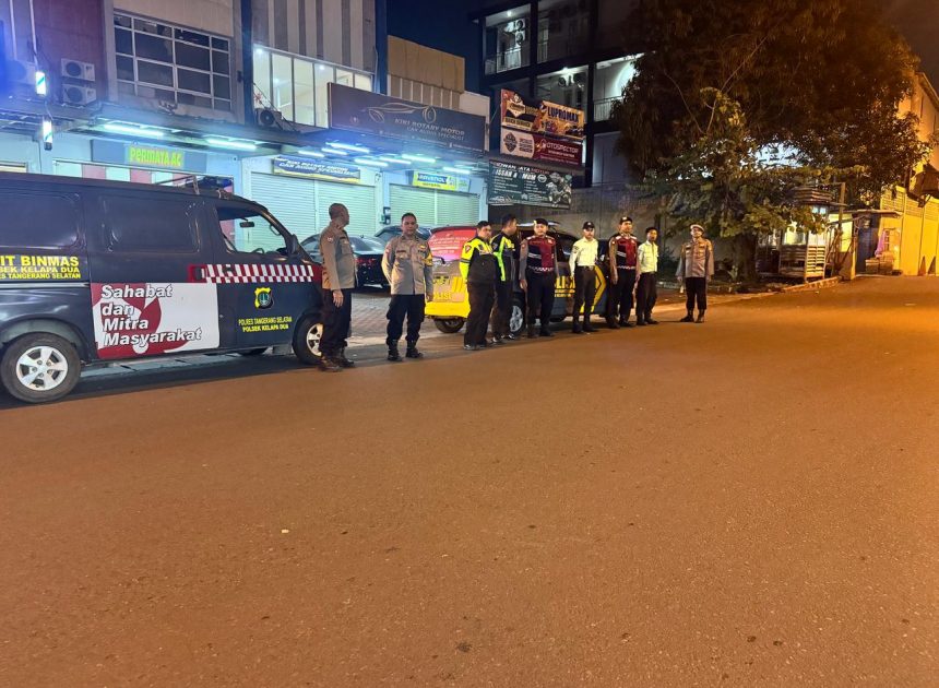 Patroli Ops Cipta Kondisi Polsek Kelapa Dua Sisir Titik Rawan Balap Liar dan Gangguan Kamtibmas