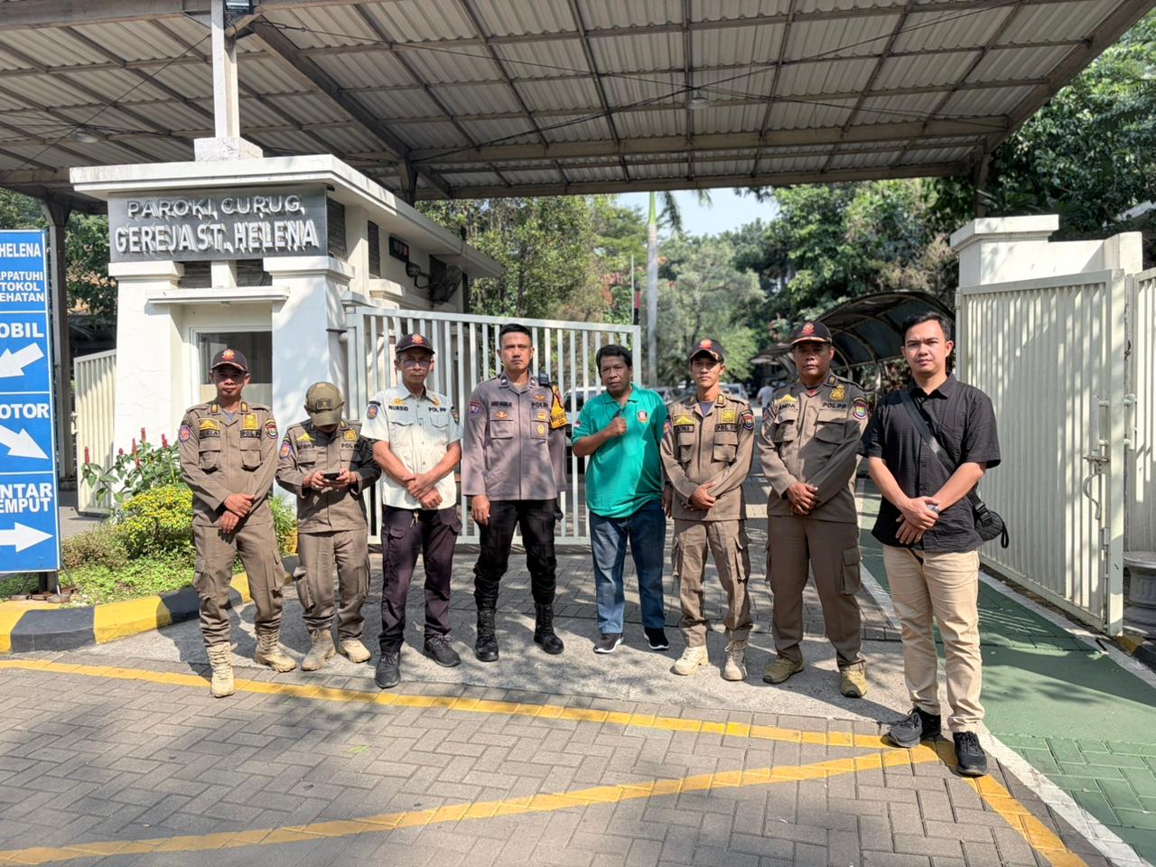 Pengamanan Ibadah Kenaikan Yesus Kristus di Gereja Santa Helena Berjalan Aman dan Kondusif