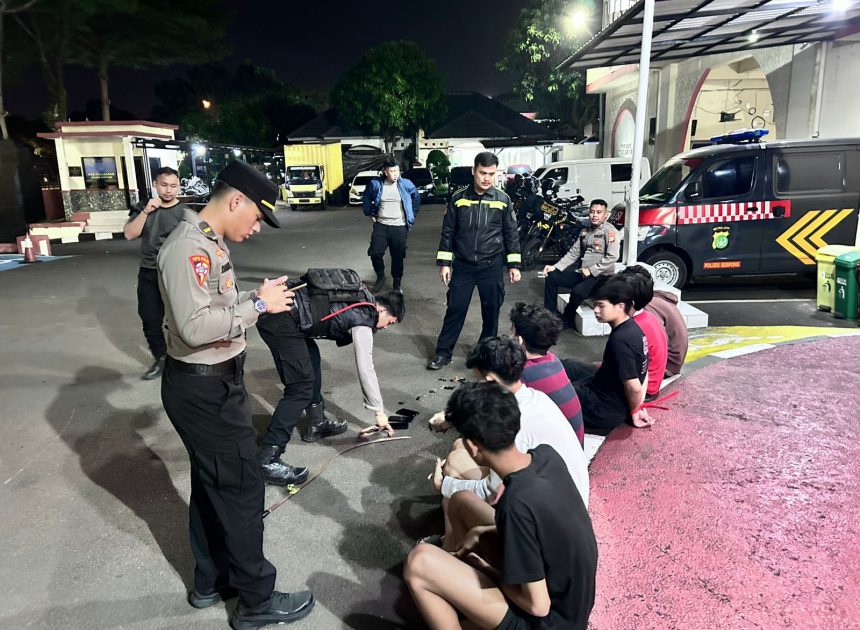 Patroli Perintis Presisi Polres Tangsel Amankan 6 Remaja di Pakujaya, Diduga Akan Tawuran