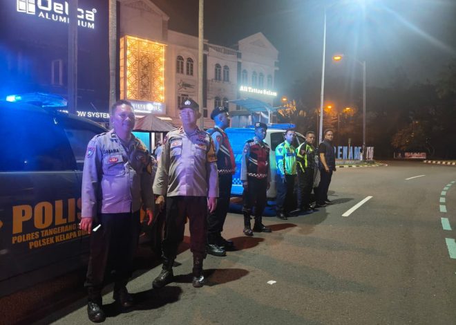 Patroli Ops Cipta Kondisi Polsek Kelapa Dua Jaga Situasi Kamtibmas Tetap Kondusif