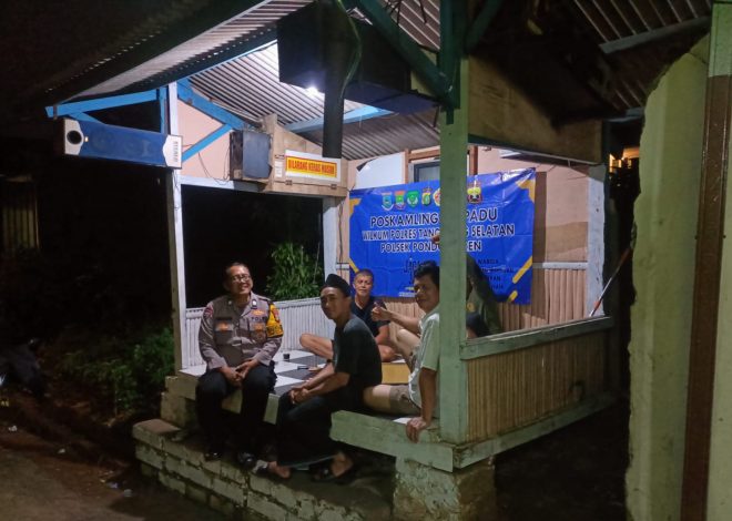 Guyub Warga dan Polisi, Siskamling Terpadu di Jurang Mangu Barat Perkuat Keamanan Lingkungan