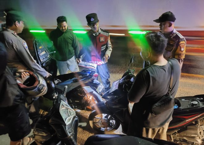 Razia Stasioner Polsek Cisauk Sasar Titik Rawan Begal
