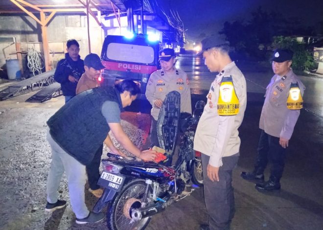 Patroli dan Razia Stasioner Polsek Legok Wujudkan Wilayah Aman dari Kejahatan Jalanan