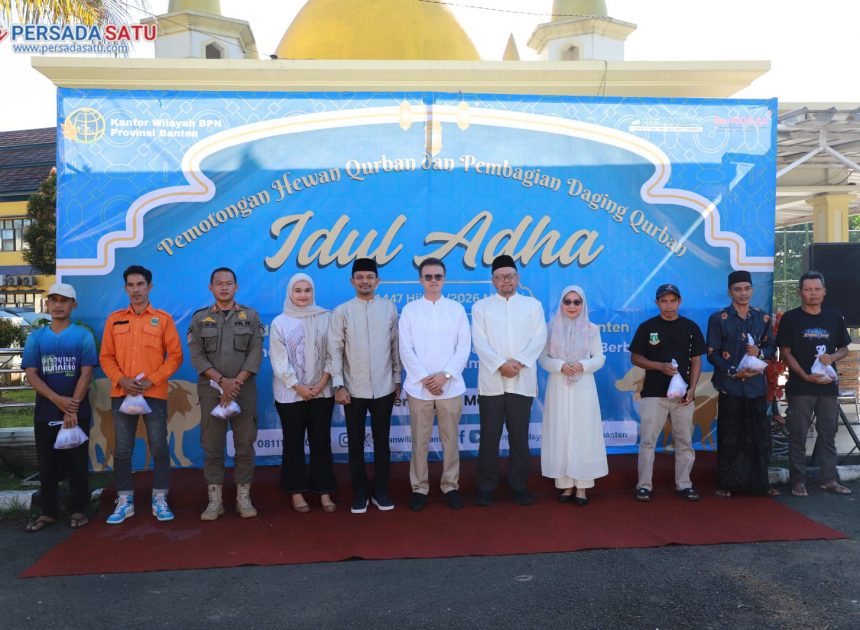 Kanwil BPN Banten Tebar Kepedulian Lewat Pemotongan dan Pembagian Hewan Kurban Iduladha 1447 H