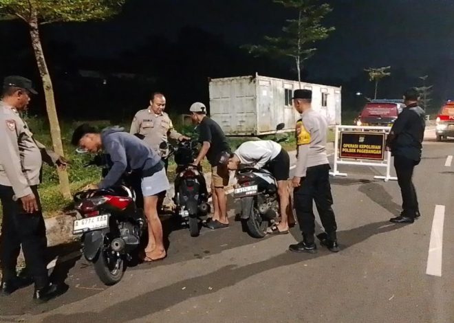Ciptakan Rasa Aman, Polsek Pagedangan Gelar Razia Stasioner di Titik Rawan
