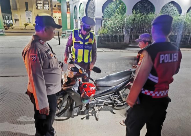 Polsek Legok Gelar Razia Stasioner Antisipasi Kejahatan Jalanan