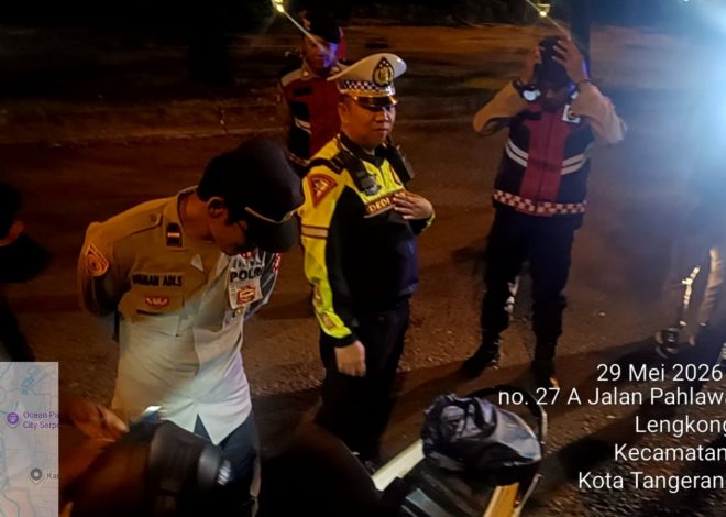 Patroli Razia Stasioner Malam, Polres Tangsel Perketat Pengawasan Antisipasi Kejahatan Jalanan