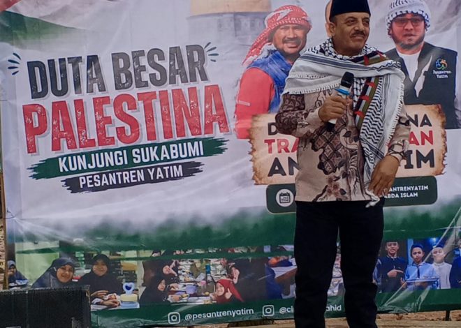 Kedutaan Besar Palestina Kunjungi Ponpes Yatim Mabda Nyalindung Sukabumi, Bagikan Bantuan dan Pererat Persaudaraan