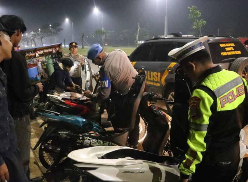 Persempit Ruang Pelaku Kejahatan Jalanan, Polres Tangsel Gelar Patroli Razia Stasioner