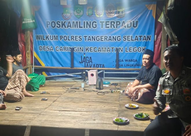 Pemuda Jadi Garda Terdepan Keamanan Lingkungan, Bhabinkamtibmas Legok Aktif Cek Poskamling Kamtibmas