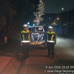 Satlantas Polres Tangsel Sisir Jalan Boulevard BSD, Pastikan Pengendara Terhindar dari Ranjau Paku