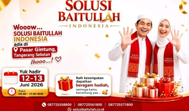Wujudkan Impian ke Baitullah, Solusi Baitullah Indonesia Buka Layanan Informasi di Pasar Gintung