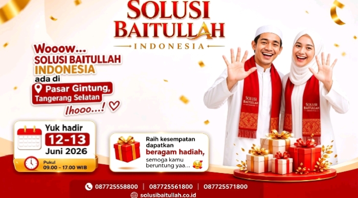 Wujudkan Impian ke Baitullah, Solusi Baitullah Indonesia Buka Layanan Informasi di Pasar Gintung