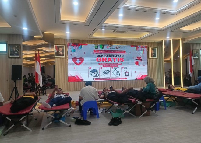 Menyambut Hari Bhayangkara ke-80, Polres Tangerang Selatan Gelar Bakti Kesehatan dan Donor Darah