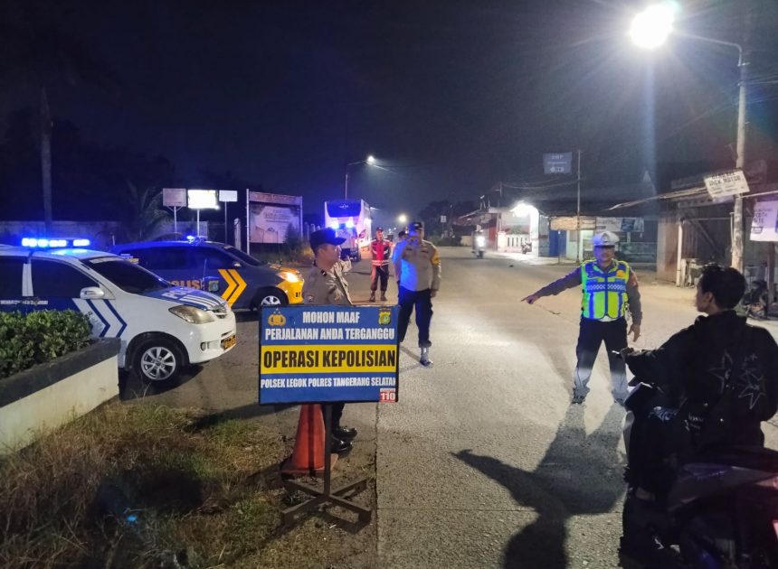 Patroli Cipkon dan Razia Stasioner Polsek Legok Perkuat Keamanan, Antisipasi Kejahatan Jalanan di Wilayah Tangsel