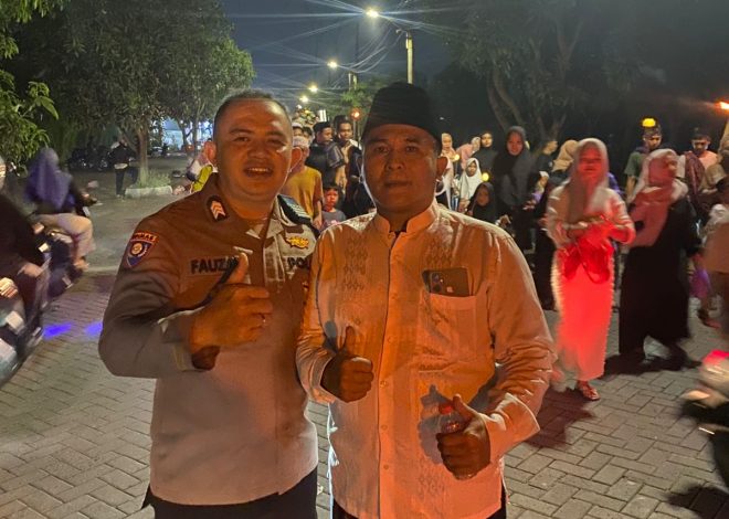 Sambut 1 Muharram 1448 H, Bhabinkamtibmas Sukabakti Kawal Pawai Obor