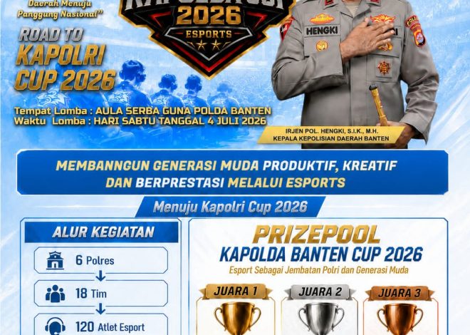 POLDABANTEN GELAR TURNAMEN ESPORTS KAPOLDA CUP 2026, JARING ATLET UNGGULAN MENUJU KAPOLRI CUP