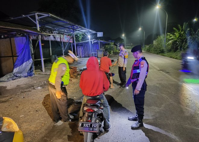 Patroli Cipta Kondisi dan Razia Stasioner Polsek Cisauk, Antisipasi Gangguan Kamtibmas