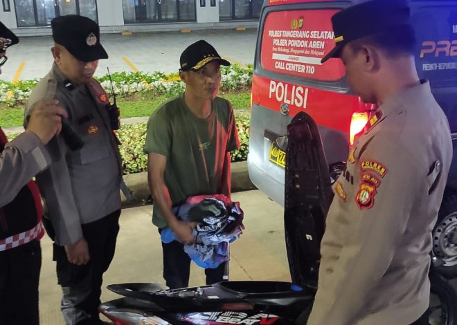 Cegah Tawuran dan Kejahatan Jalanan, Polsek Pondok Aren Gelar Razia Stasioner