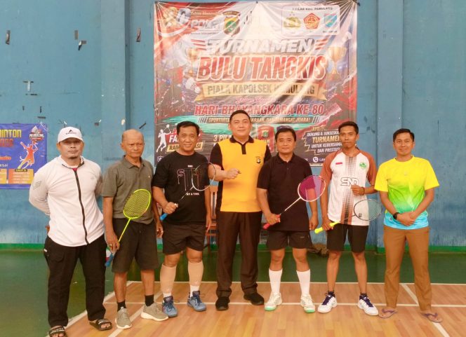 Meriahkan HUT Bhayangkara ke-80, Polsek Pamulang Bersama Tiga Pilar Gelar Turnamen Bulutangkis